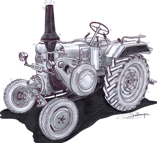 Un tout grand merci � Guy ROBAYE, l'auteur de ce splendide dessin de mon LANZ Bulldog !